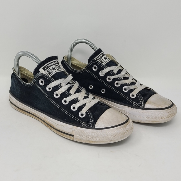 Converse Chuck Taylor All Star Low Top Canvas Shoes Black White Size 7 M9166 - Picture 3 of 9